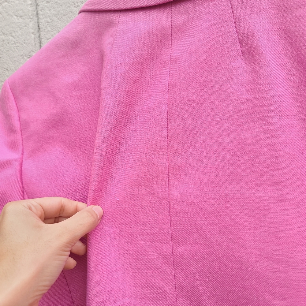 J. Crew | Parke Blazer in Stretch Linen in Pink Size 6 - Picture 12 of 15